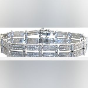 Lot#23 Elegant 2.00 ct Two Row Diamond BraceletLot Number: 23